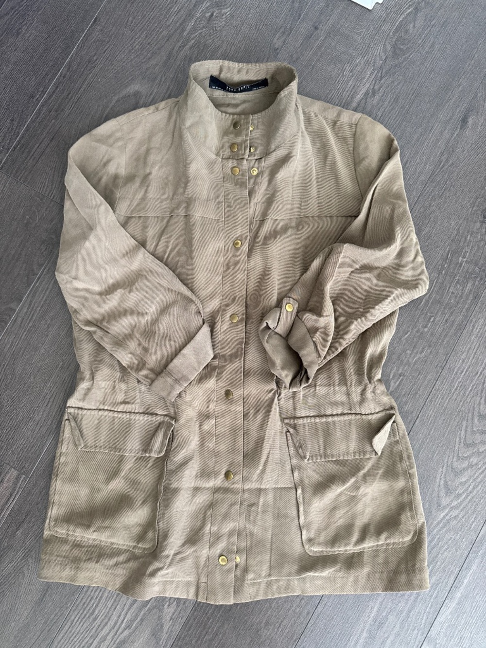 Zara womenβs olive green utility jacket XS